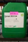 20ltr Energol RC-R 46 Rotary Air Compressor Oil - COLLECTION ONLY.