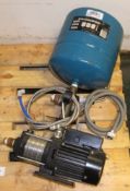Grundfos Expansion Vessel with Motor Pump Assembly for commercial dish washer