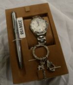 Optima OSC268 Men's Watch, Keyring & Pen Set.