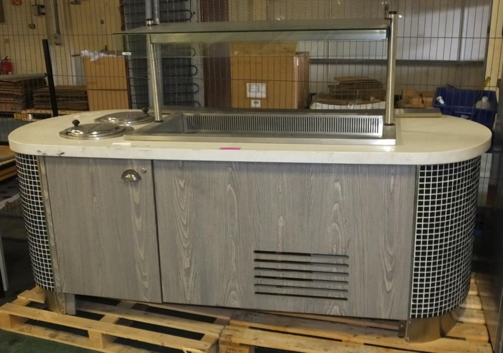 Bain Marie Heated Serving Display 2370mm long.