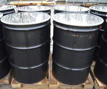 4x 45 Gallon Drums with Removable Lids.