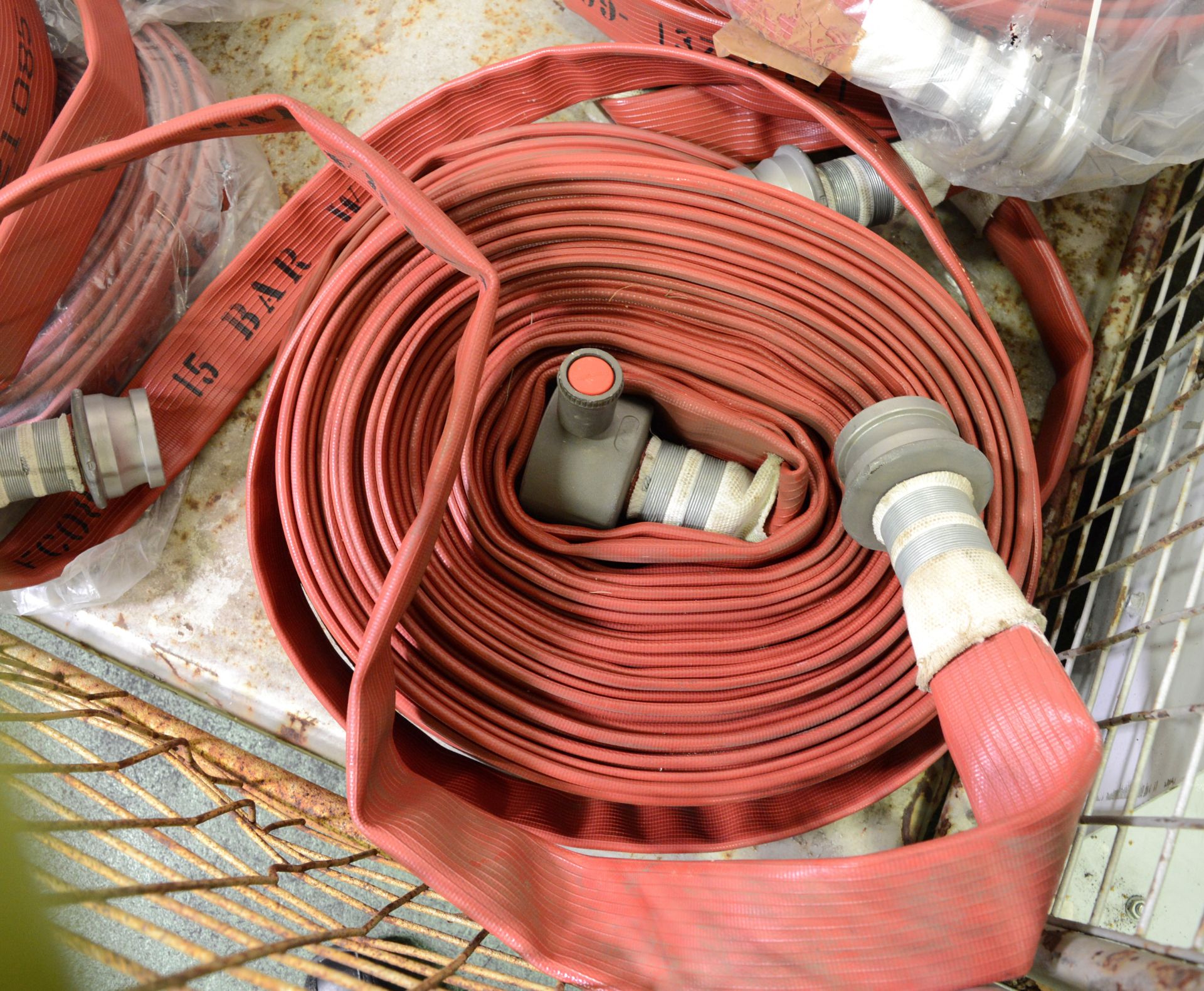 8x 45mm Fire Hoses - 25m long - Working Pressure 15 Bar. - Image 2 of 2