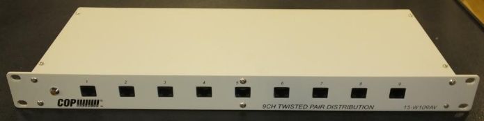5x COP Security 9CH Twisted Pair Distribution Panels - 15-W109AV