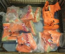 9 Pairs of Mens Orange Over Boots - Various Sizes