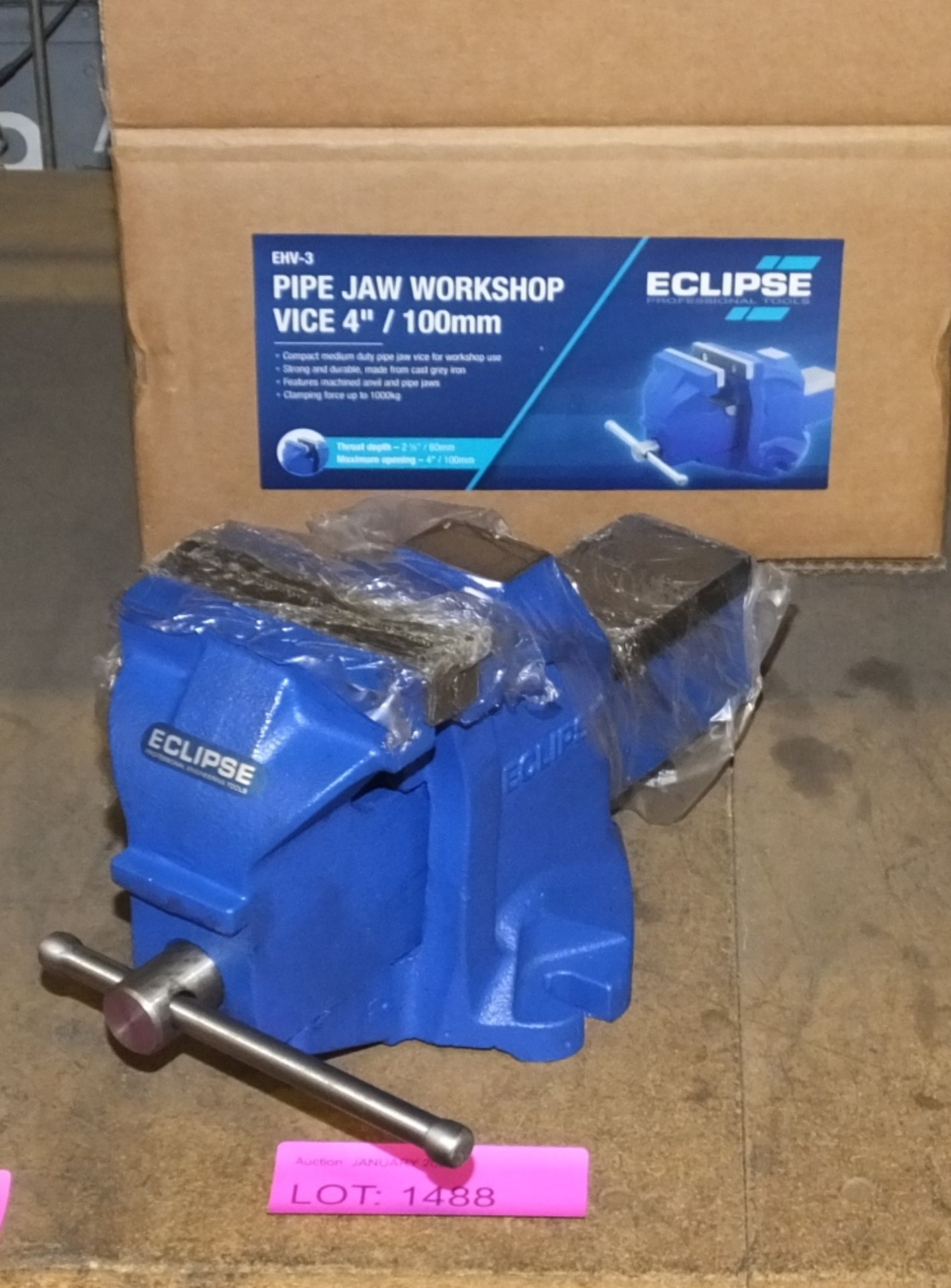 Eclips EHW-3 Pipe Jaw Workshop Vice - 4" / 100mm