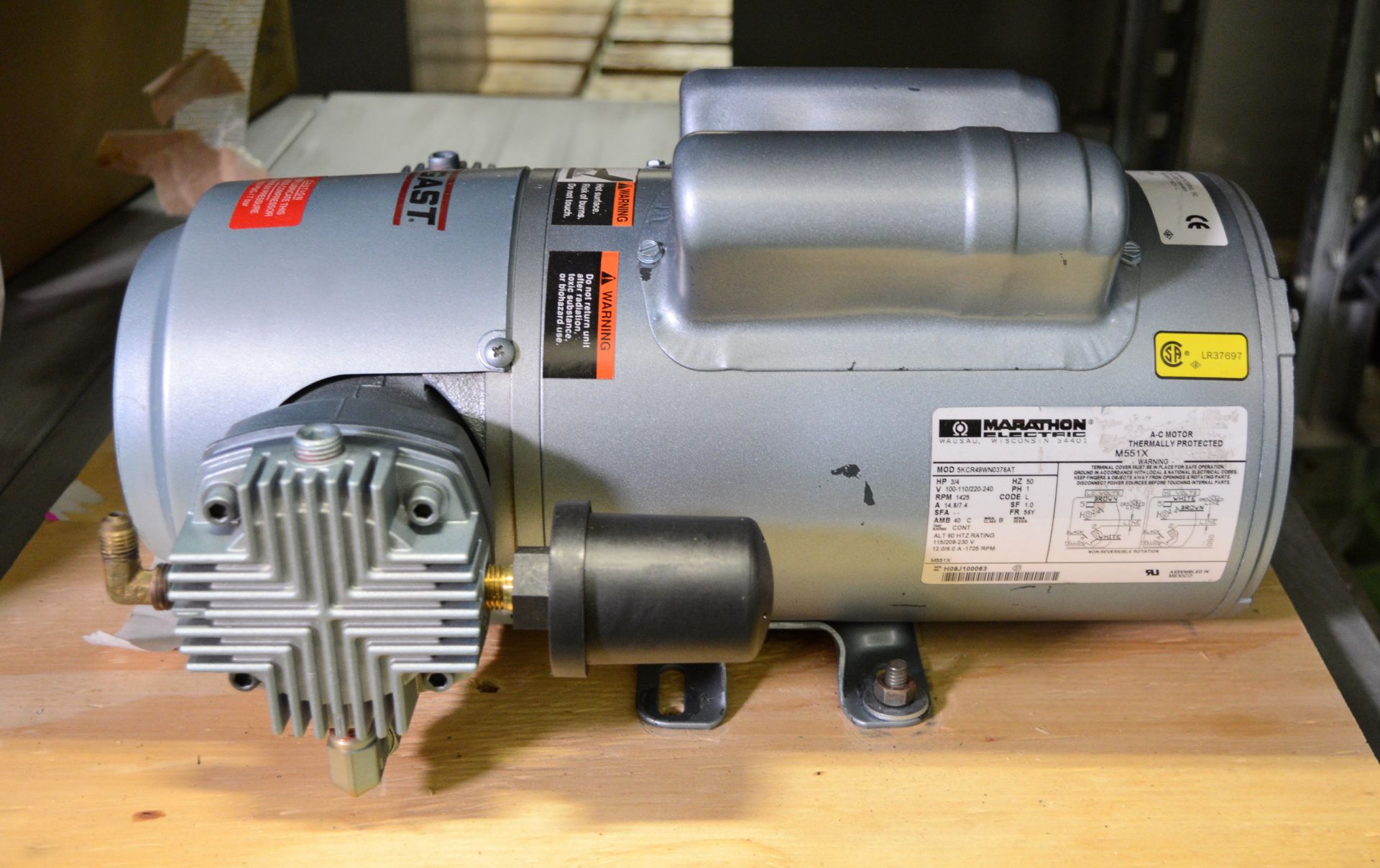 Marathon Gast M551X Compressor. - Image 4 of 4