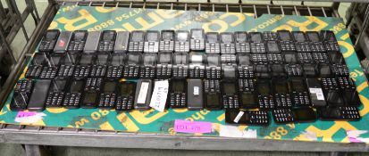 63x Alcatel Mobile Phones - No batteries / Backs may be missing.
