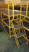 4 Tread Safety Steps Picking Trolley - Yellow