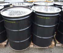 4x 45 Gallon Drums with Removable Lids.