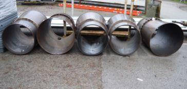 5x Gas Turbine Stack Pipe Reducing Sections - Approx 30" to 24".