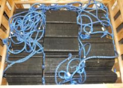 23x Rubber Chocks with rope