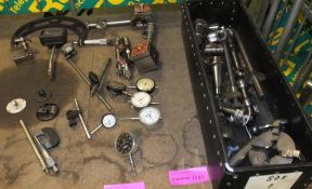 Various Collets, Chuck, Screw Bar, Assorted Precision Tools - Dial Gauges, MIcrometers, Ma