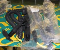 Black coiled extension cable assemblies