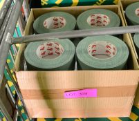 Box of Olive Green Cloth Adhesive Tape - 16 Rolls per box.