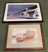 2x Lorry Pictures in frames