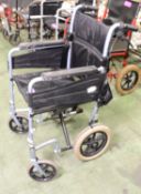 Folding Wheelchair - No footrests.