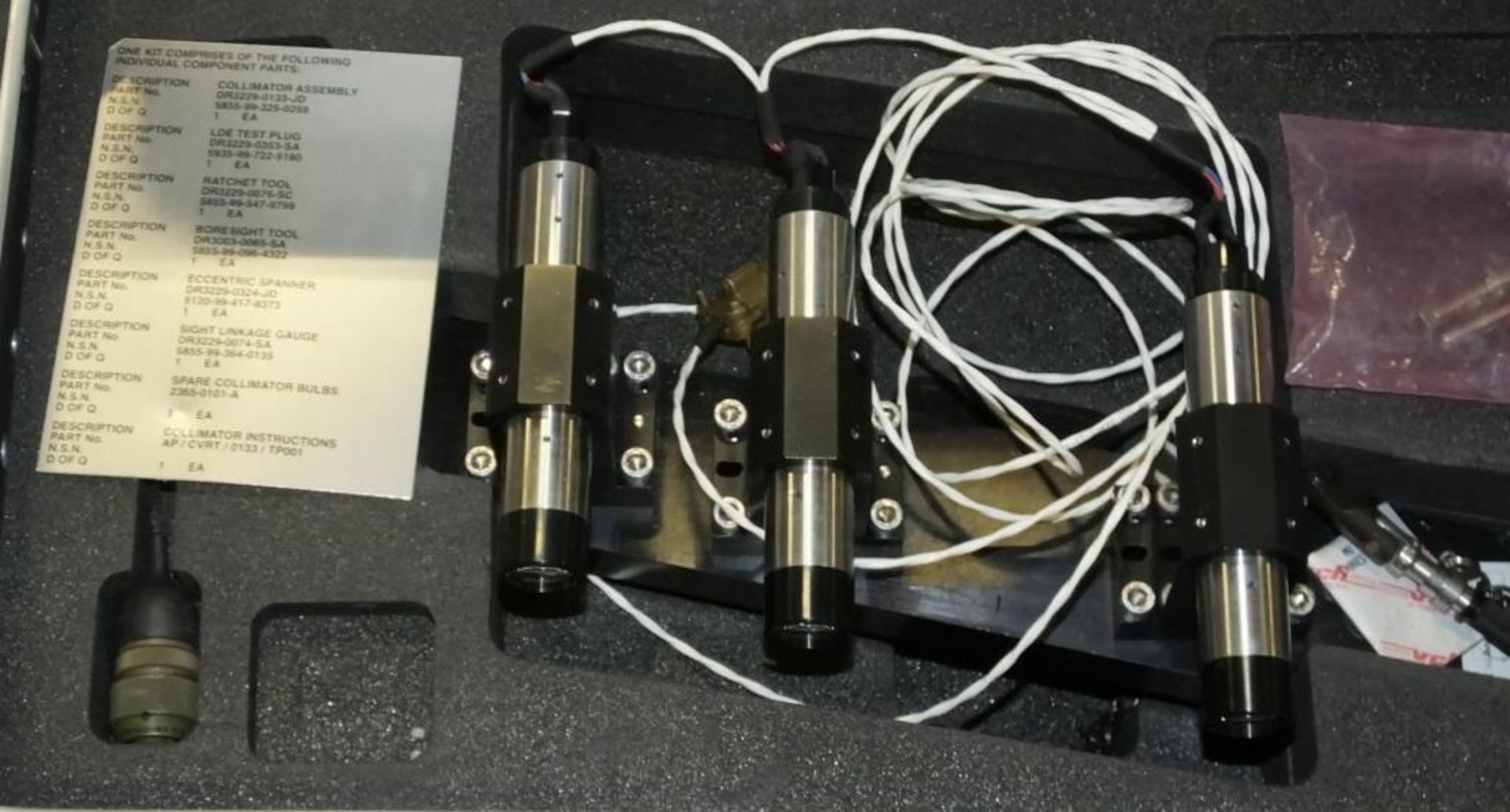 Spire Laser Test Set NSN 5855-99-748-0496, Colimator Assembly Kit in transit cases - Image 8 of 8