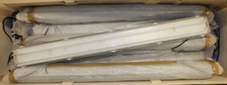 10x Twin Fluorescent Light Fixtures - L156 X W18 X D12 cm