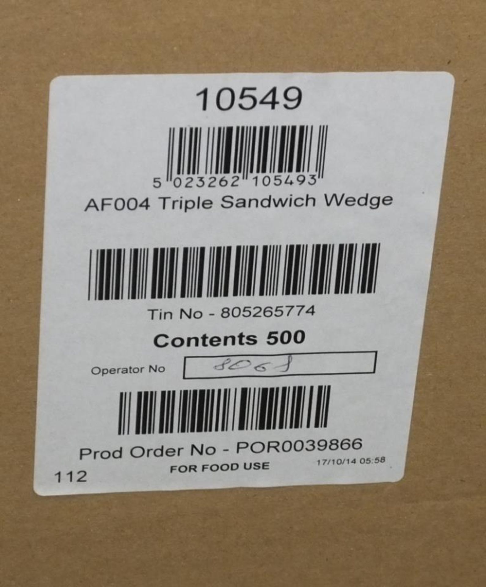 Triple Sandwich Plastic Wedge Packs - 500 Per Box - 12 boxes - Image 3 of 3