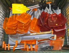 Red / Orange Plastic Ortovox Shovels, Arva Safty Snow Shovels, 2x Bulldog / Spear & Jackso