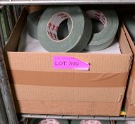 2x Boxes of Olive Green Cloth Adhesive Tape - 16 Rolls per box.