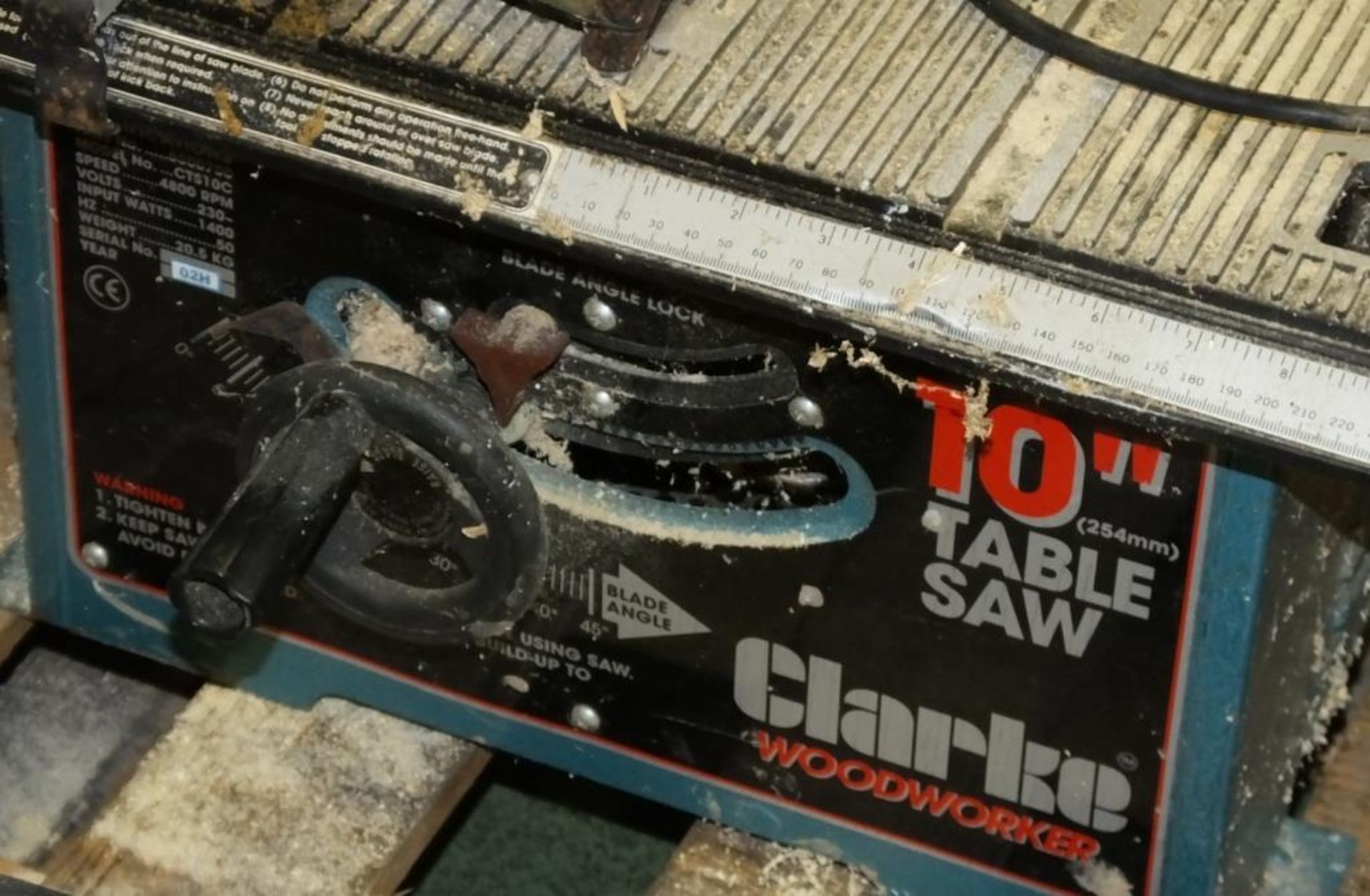 Clarke Woodworking 10inch 254mm Table Saw - Image 2 of 3