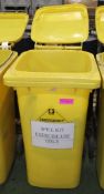 Spill Kit In Yellow Wheelie Bin