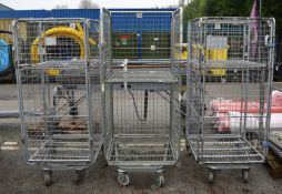 3x Wire Trolleys / Cages.