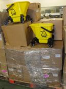 18x TC20 Mop Buckets Heavy Duty Castor Yellow