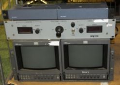 2x Sony CCTV Monitors, RMP PSI Controller unit, Altinex Panel