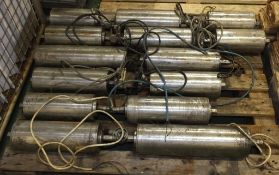 14x Stainless Conveyor Roller Motors with cabling