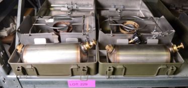 2x Portable Liquid Fuelled Army Cooking Stoves.