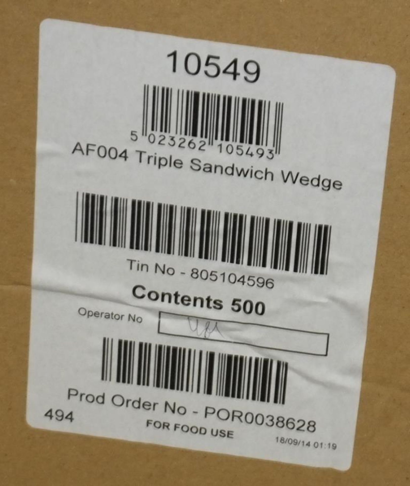 Triple Sandwich Plastic Wedge Packs - 500 Per Box - 20 boxes - Image 3 of 3