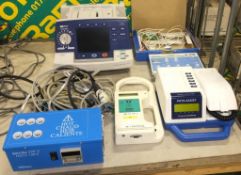 Orthosonics PhysAssist unit, ITO IUC-407 unit, Smart Bipmatic Heartstart XL unit, ITT Cann