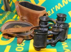 Hensoldt Wezlar & London 12X Binoculars - dated 1912