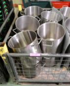 10x 12" Stainless Steel Cooking Pots.
