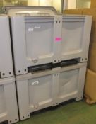 2x Plastic Storage Containers L1210 x W1000 x H800mm