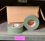 2x Boxes of Olive Green Cloth Adhesive Tape - 16 Rolls per box.