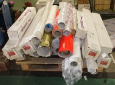 Various Sized Rolls of Vinyl Paper