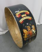 Minden Queens Division Marching Bass Drum Carcase. (damaged)