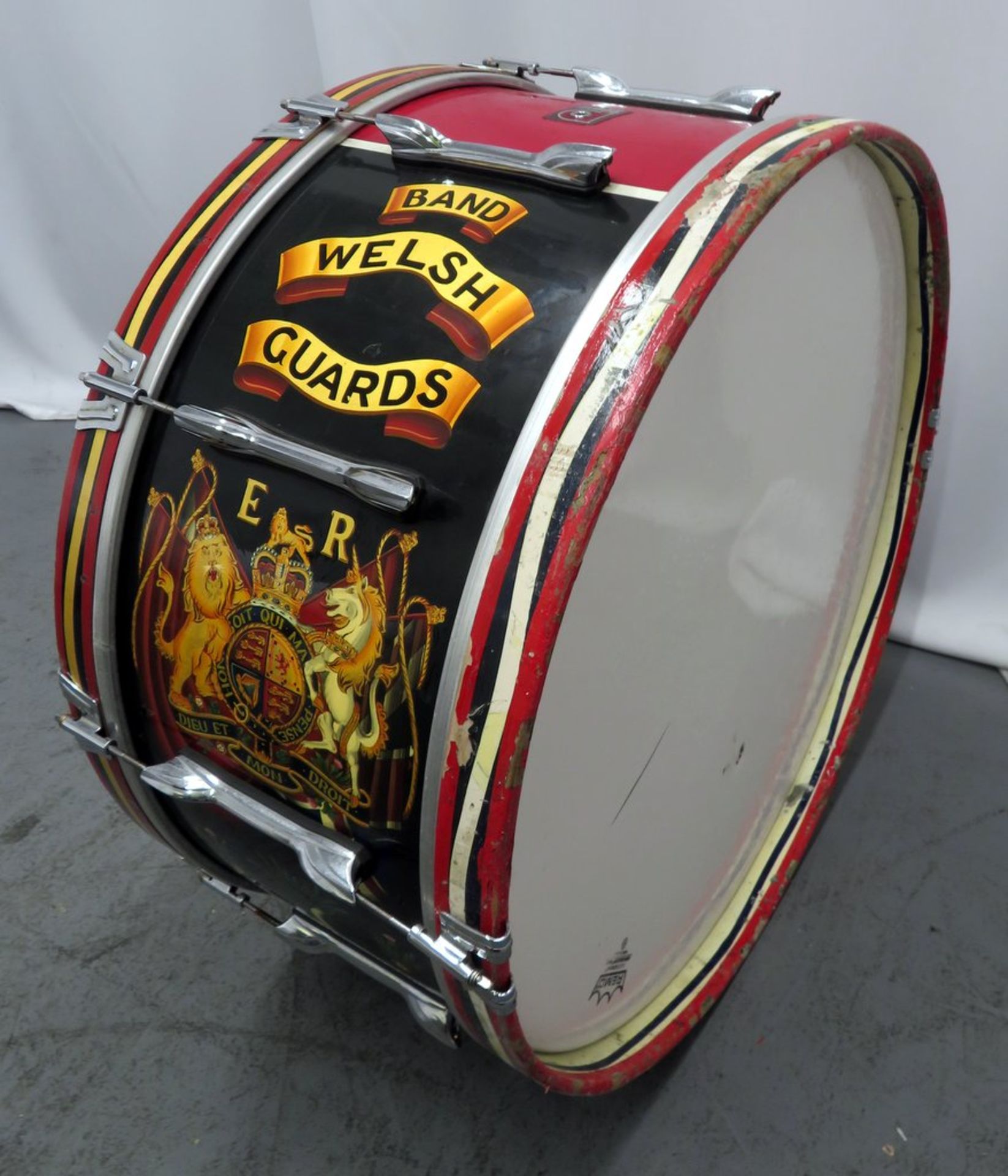 Premier Welsh Guards Marching Bass Drum. - Image 2 of 10