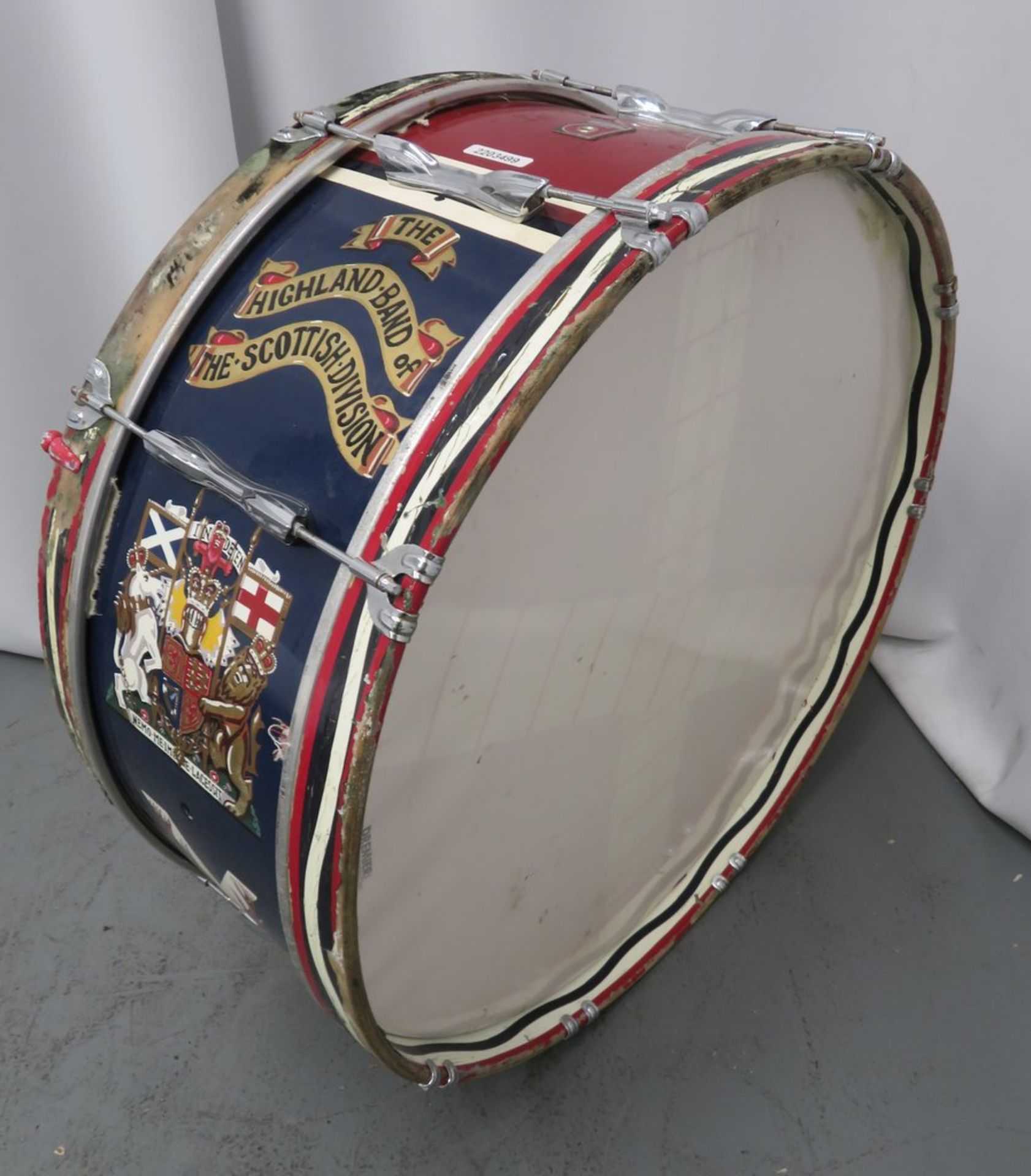 Premier Scottish Highlands Division Marching Bass Drum. - Image 2 of 8