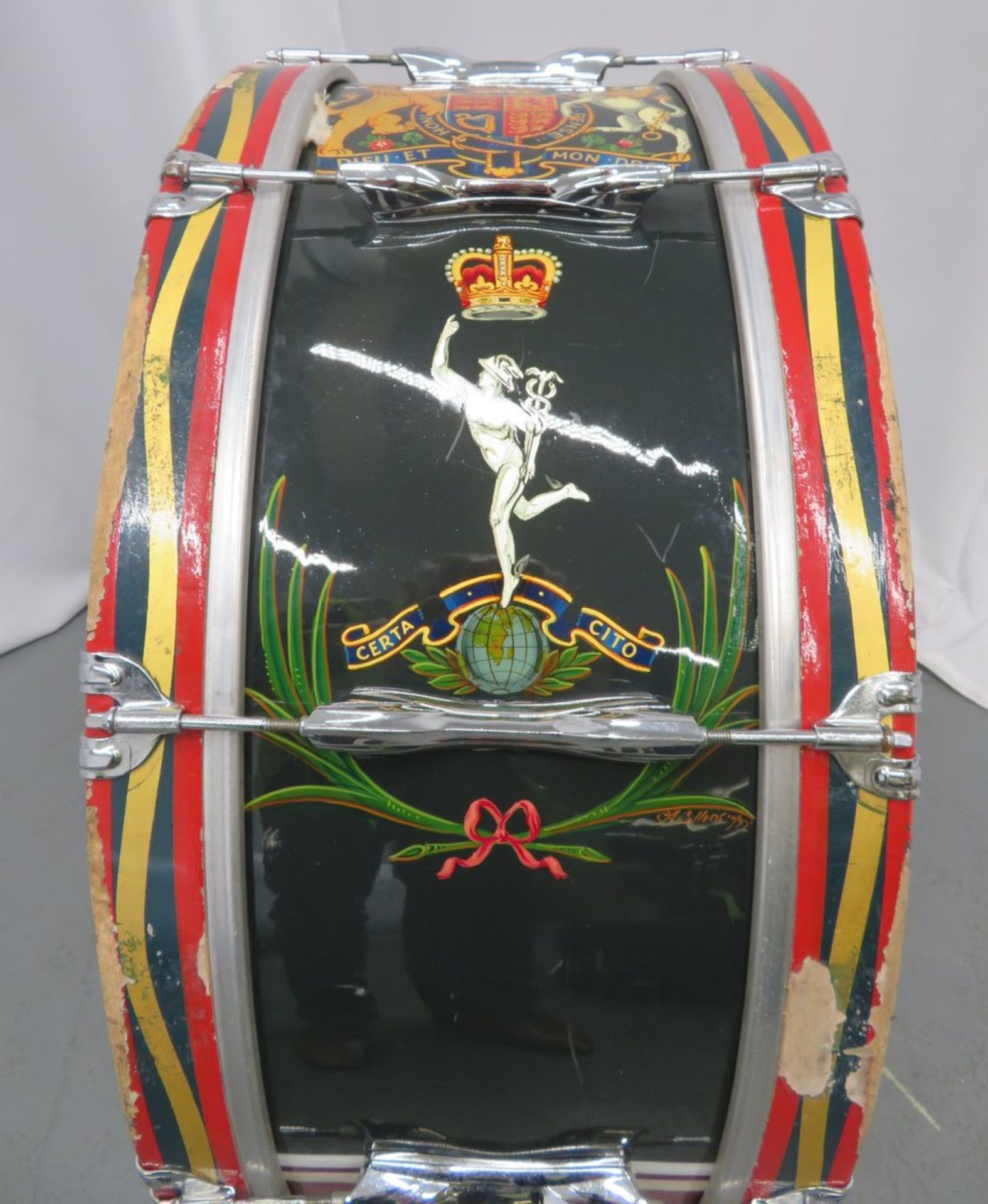 Royal Corps Of Signal Marching Bass Drum. - Image 4 of 11