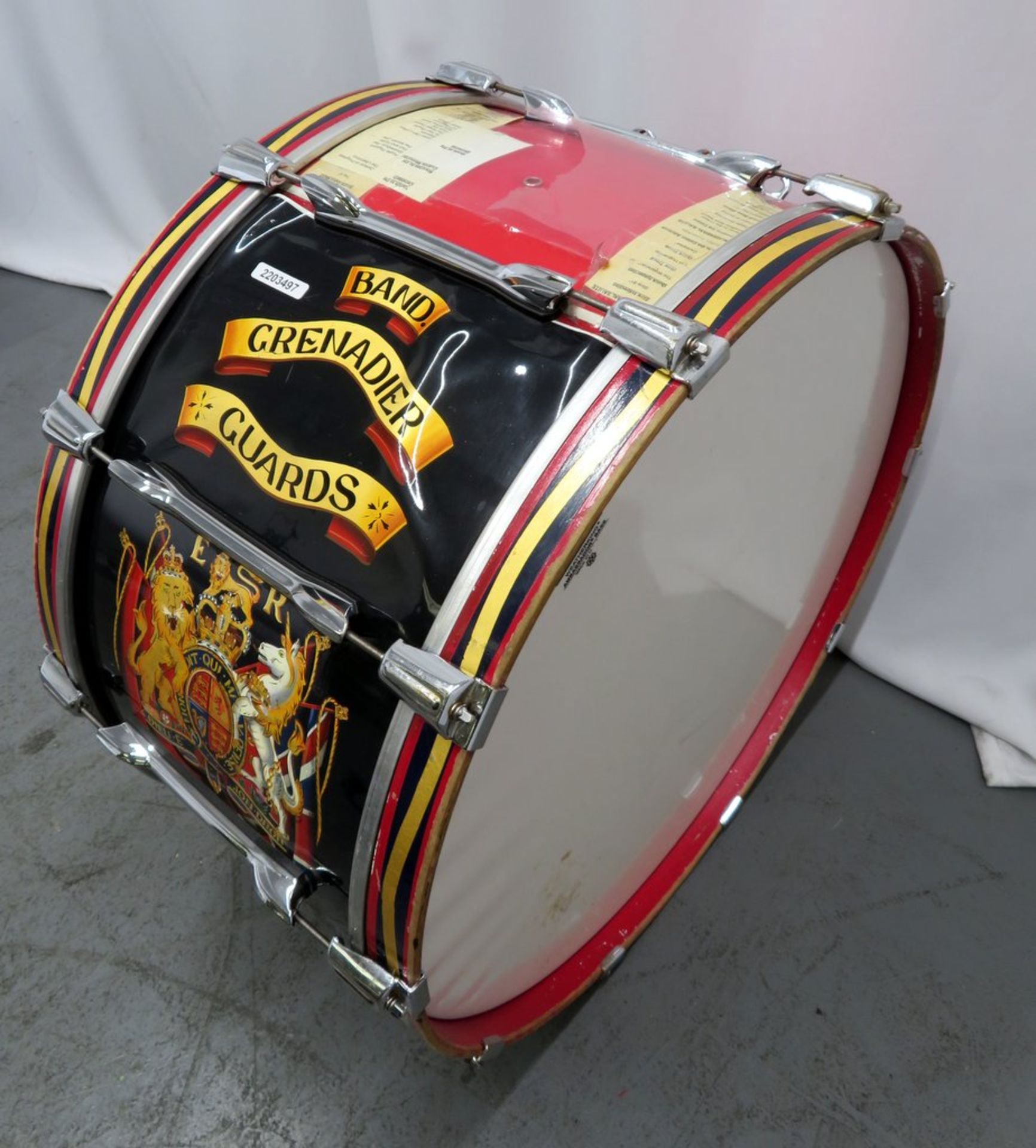 Premier Grenadier Guards Marching Bass Drum. - Image 2 of 10