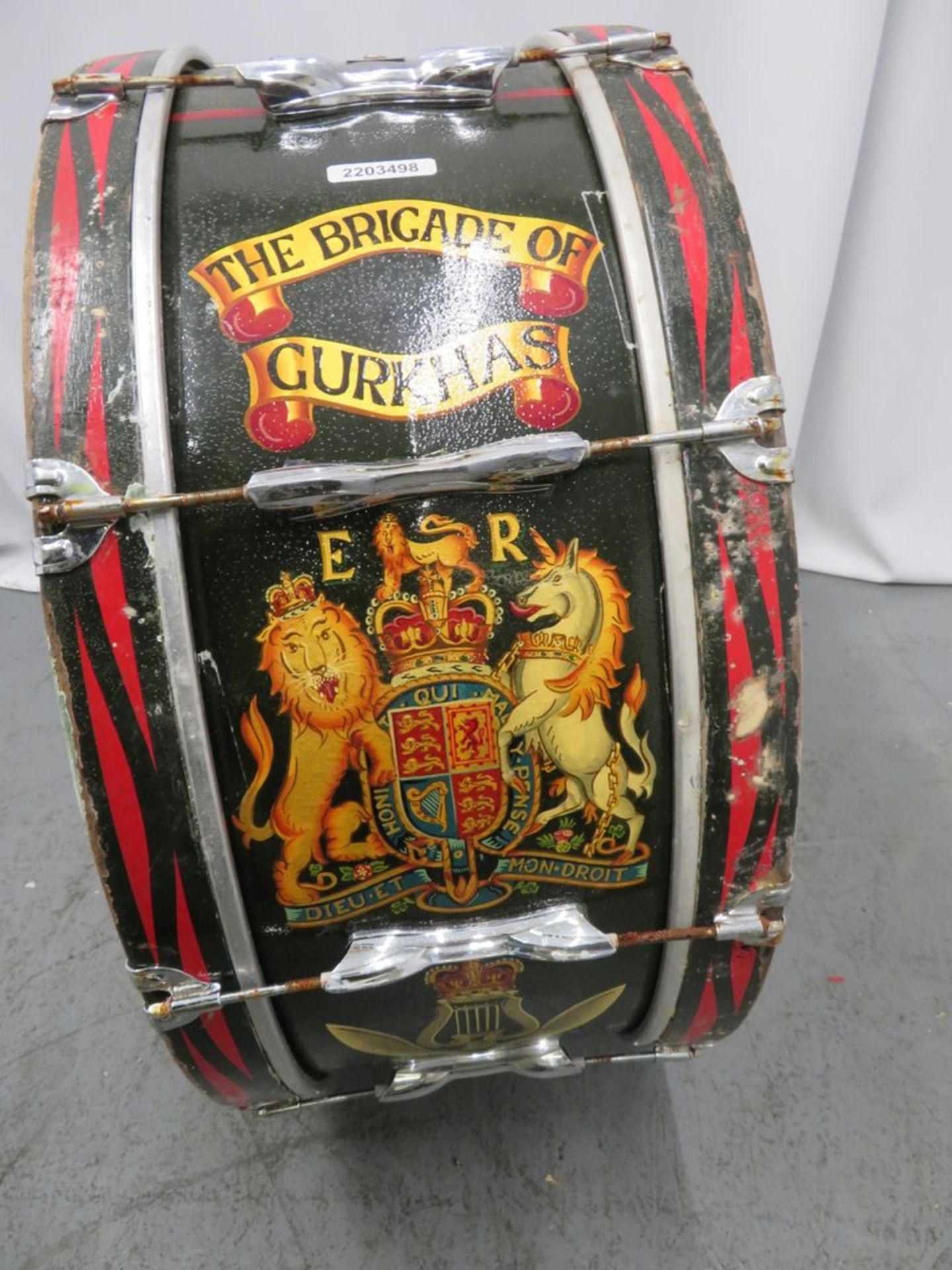 Premier Gurkhas Marching Bass Drum. - Image 4 of 13