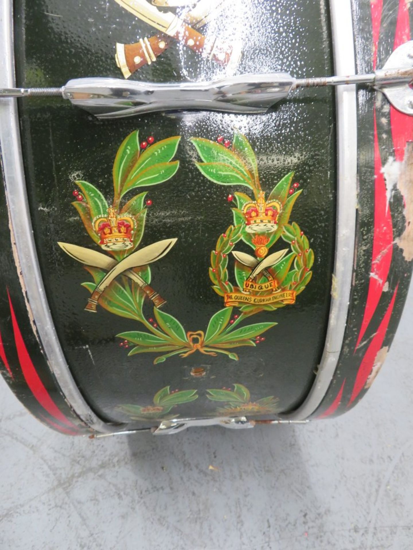 Premier Gurkhas Marching Bass Drum. - Image 6 of 13