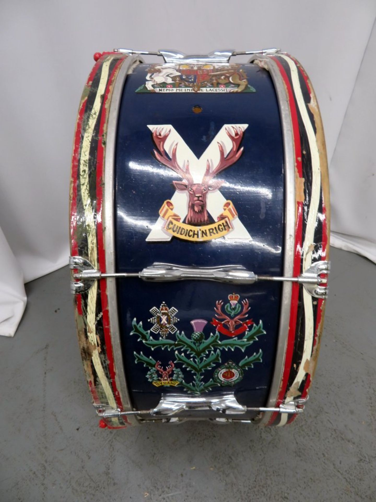 Premier Scottish Highlands Division Marching Bass Drum. - Image 5 of 8