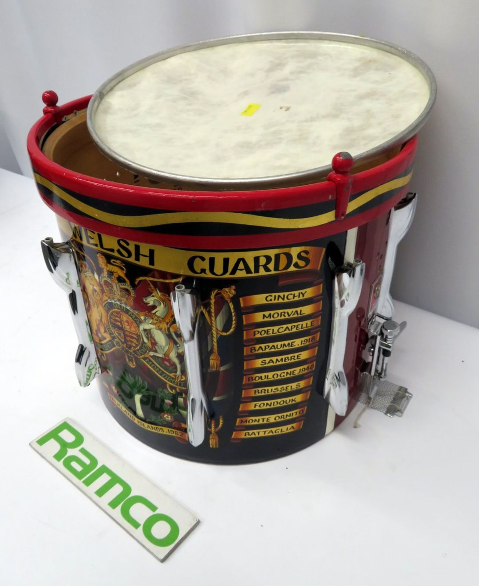 Premier Welsh Guards Side Marching Snare Drum Carcase. - Image 3 of 9