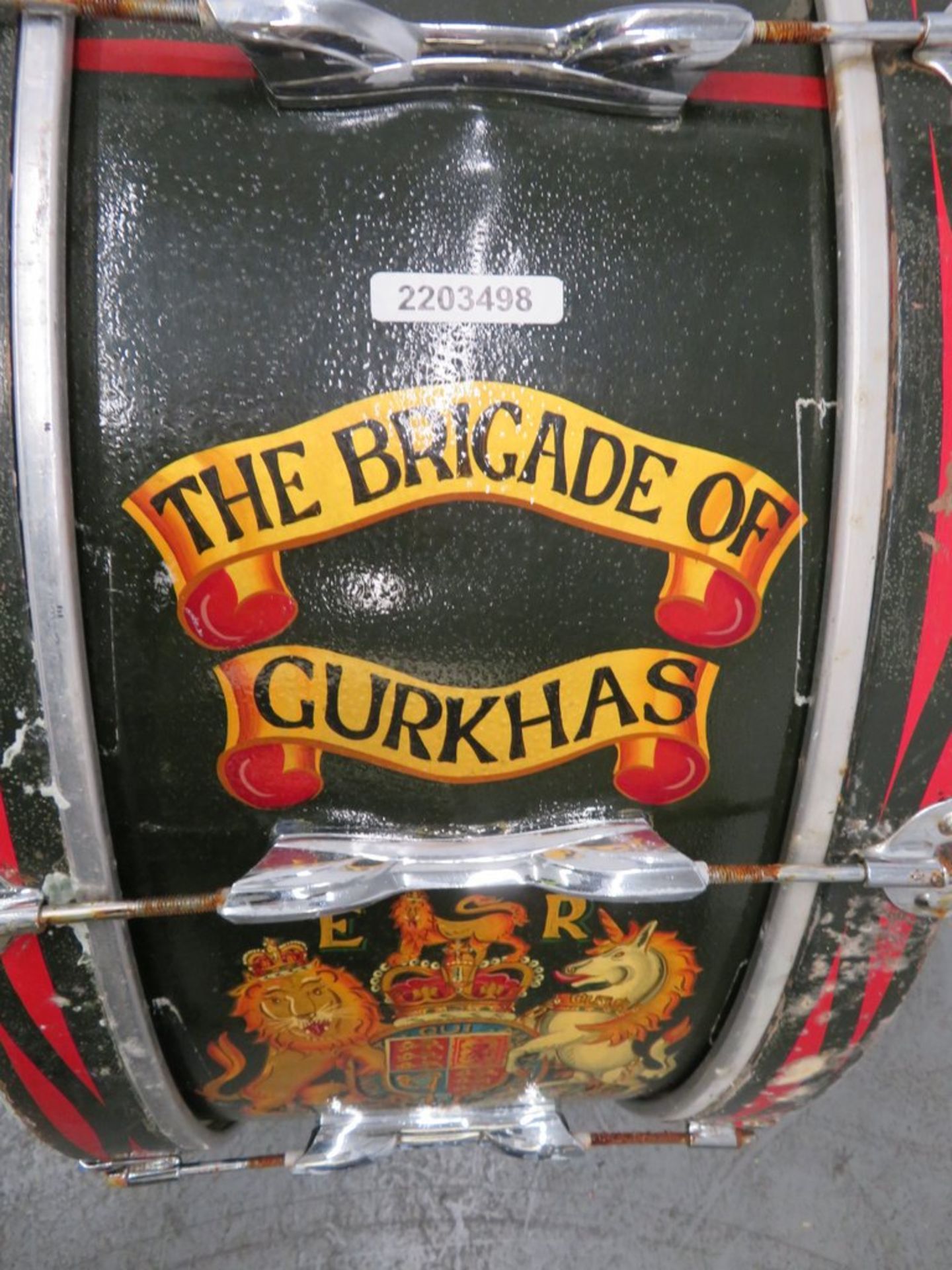 Premier Gurkhas Marching Bass Drum. - Image 3 of 13