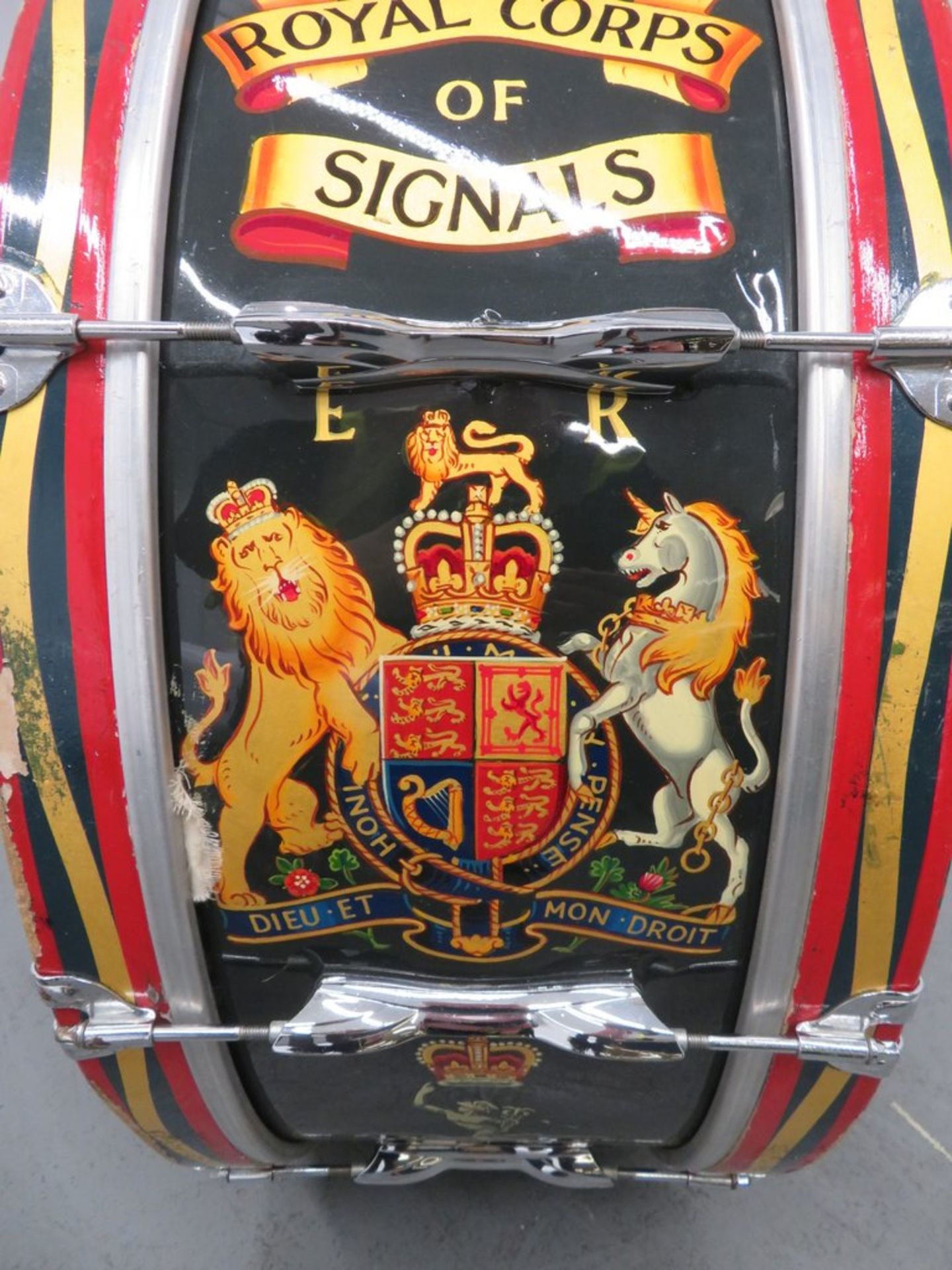 Royal Corps Of Signal Marching Bass Drum. - Image 3 of 11